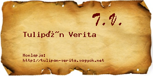 Tulipán Verita névjegykártya